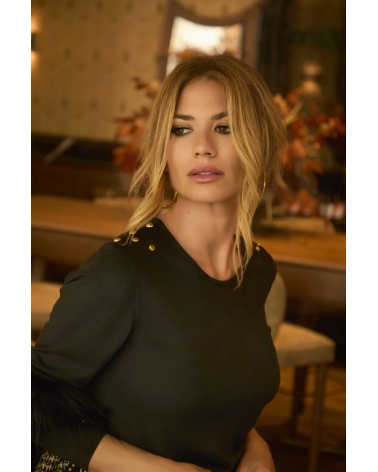 Vestido Volantes Negro