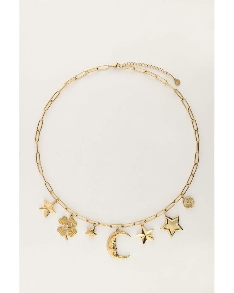 Collar Luna y Estrellas Oro 2