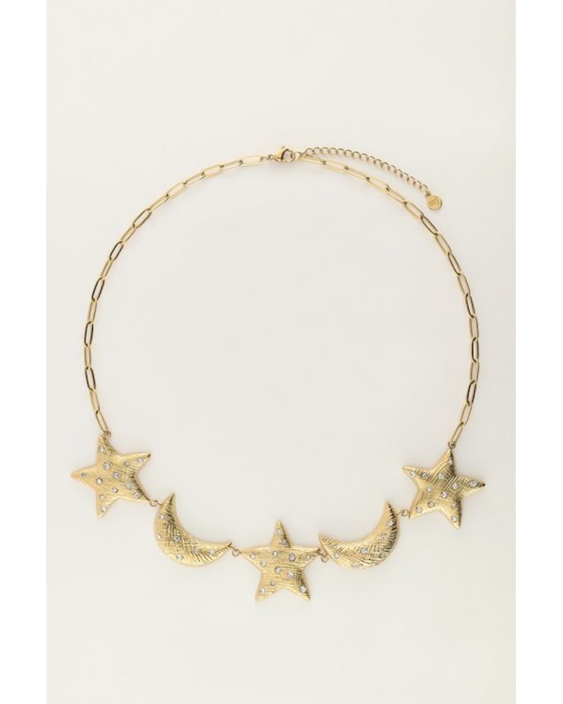 Collar Estrella y Luna Circonitas