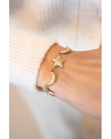 Pulsera Estrella y Luna Circonitas