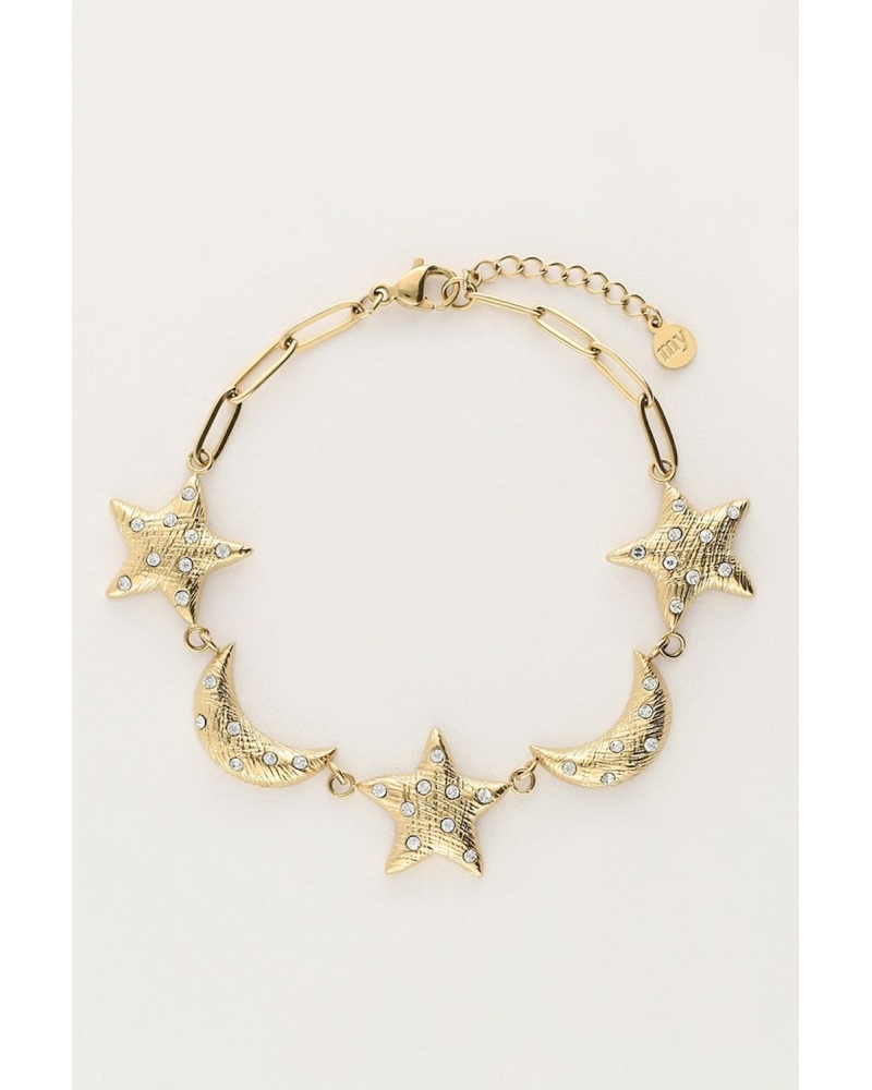 Pulsera Estrella y Luna Circonitas