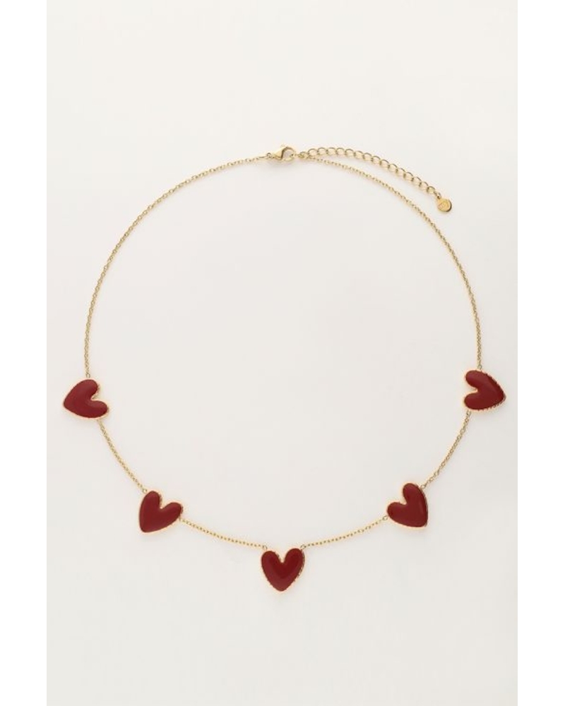 Collar Corazones Rojos