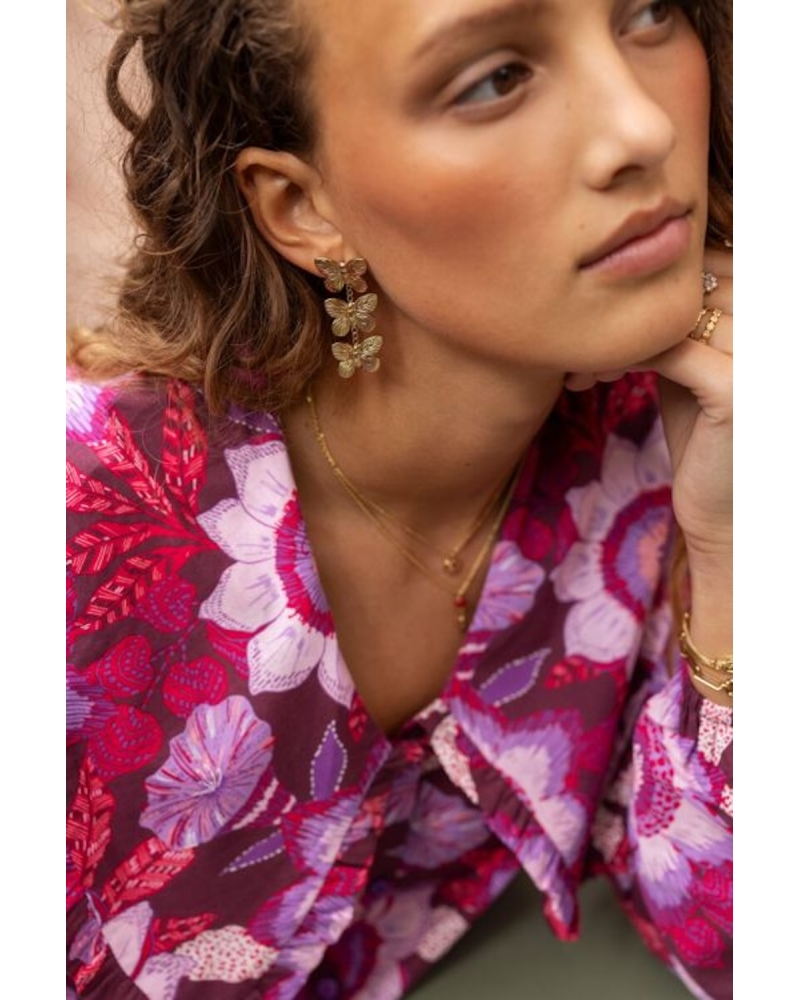 Three butterflies earrings