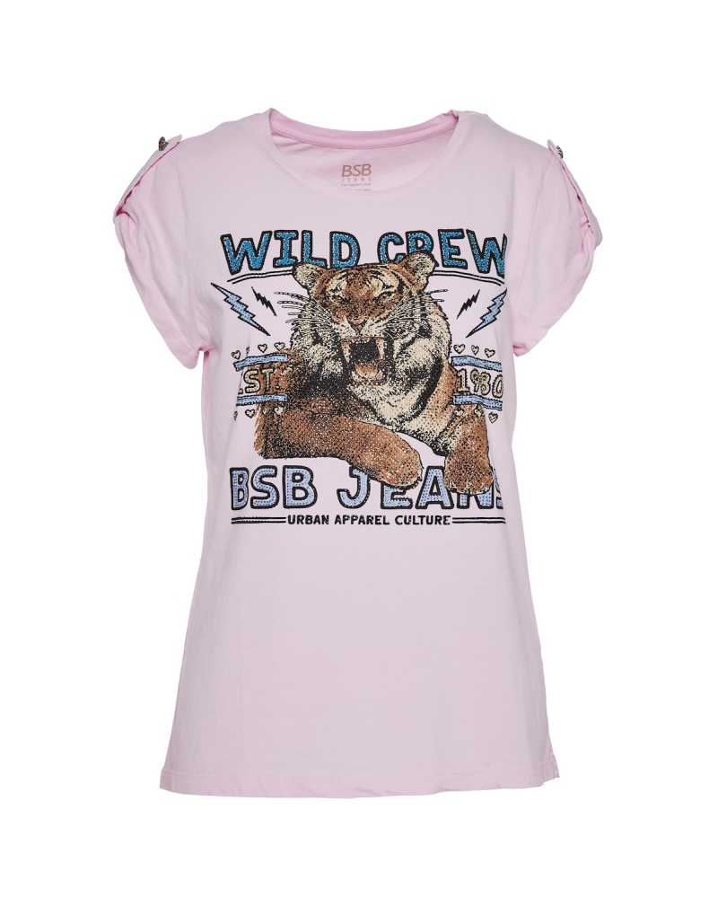 T-shirt Tigre Strass