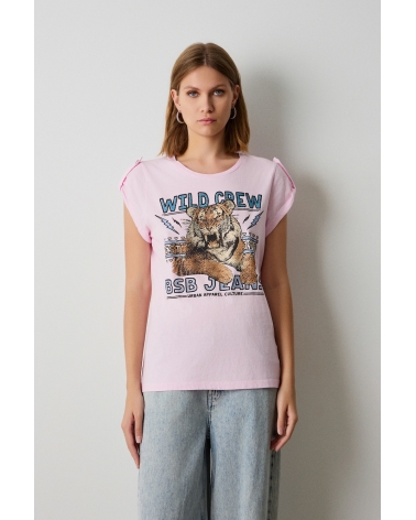 T-shirt Tigre Strass