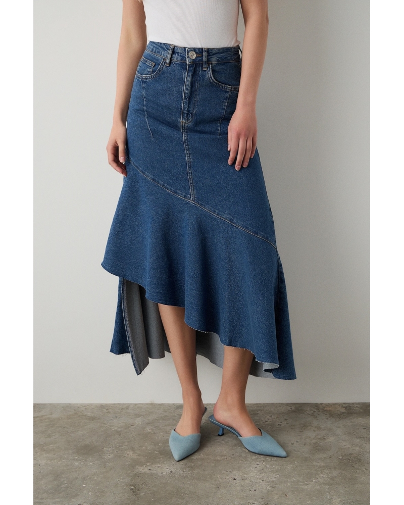 Jupe de cowgirl asymétrique