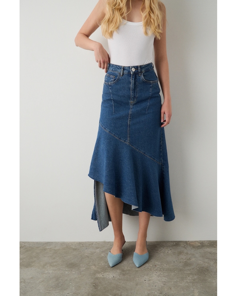 Asymmetric cowboy skirt