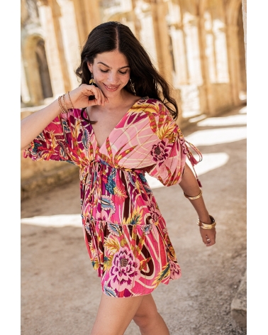 Vestido Corto Positano Rosa