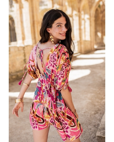 Vestido Corto Positano Rosa