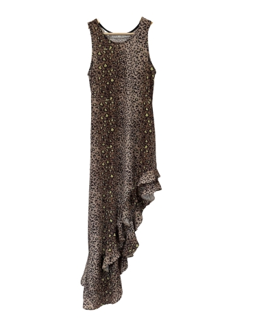 Asymmetric dress leopard