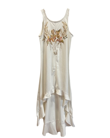 Vestido Blanco Asimétrico Boho Chic