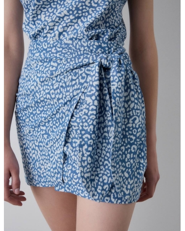 Falda Jean Leopardo