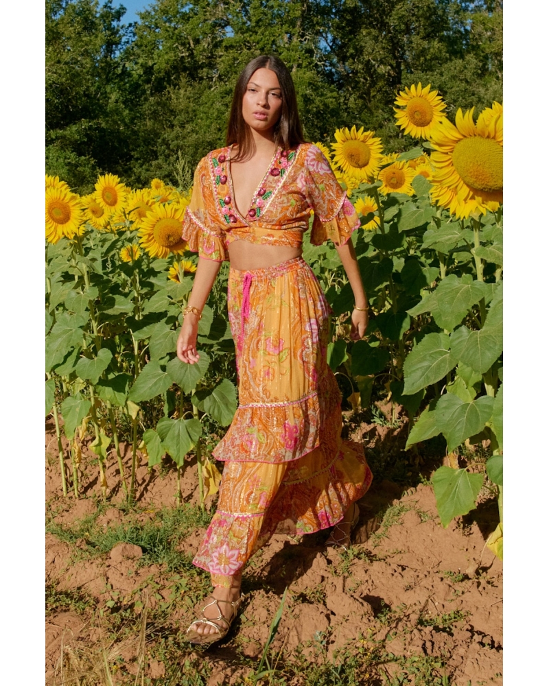 Conjunto Boho Capri Naranja 2