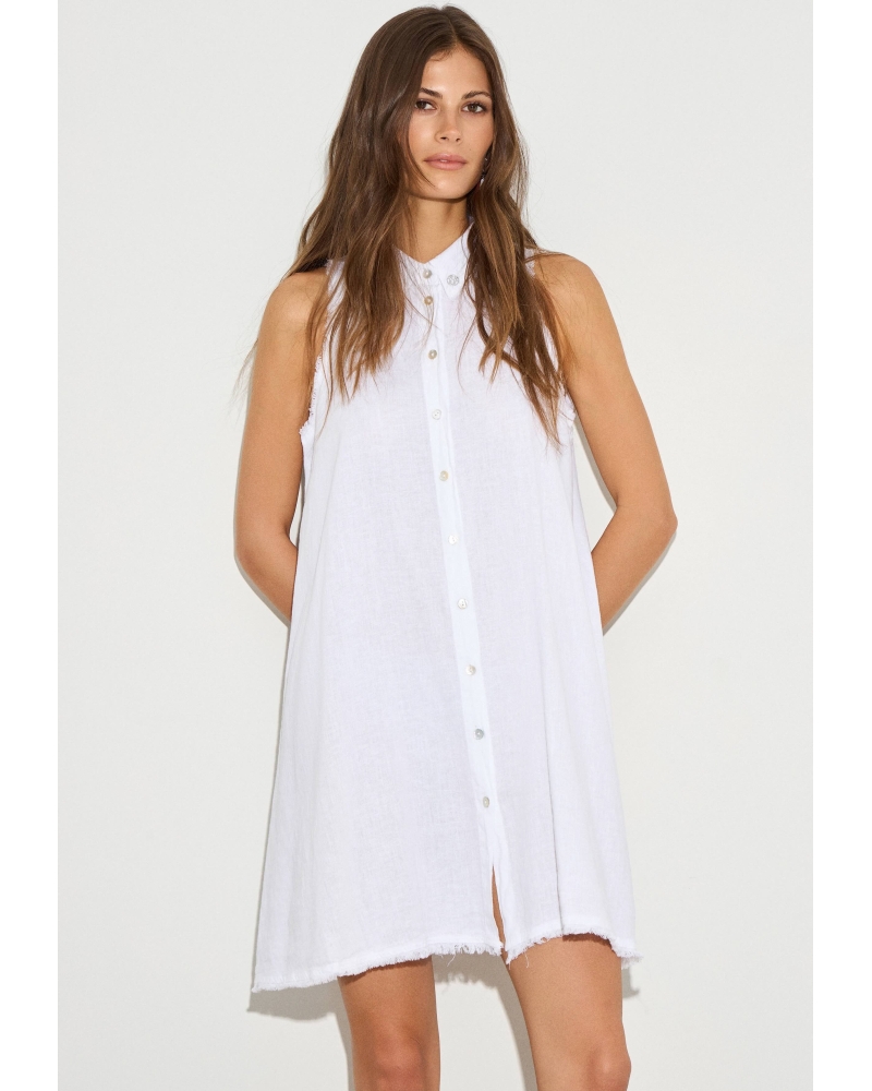 Vestido Lino Blanco 2