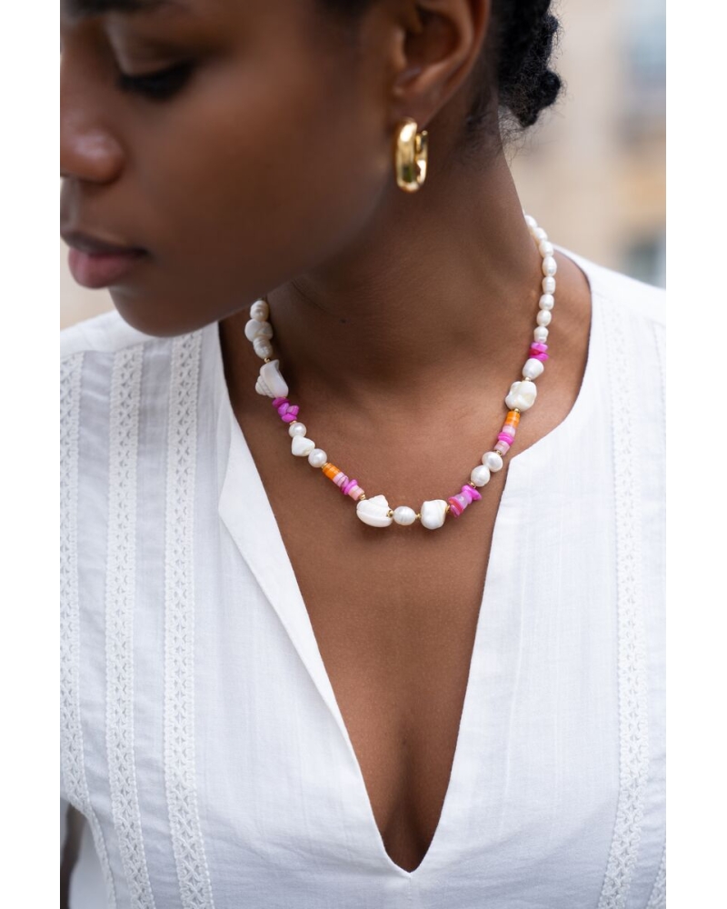 Collar Perlas y Conchas