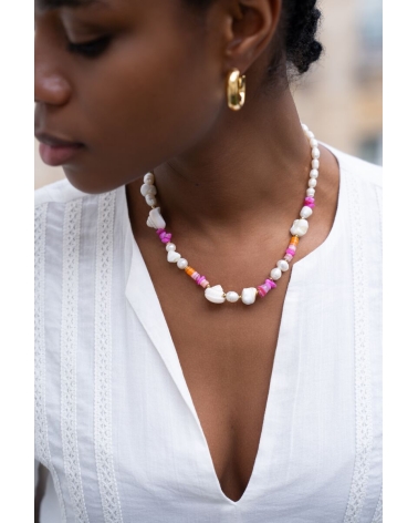 Collar Perlas y Conchas