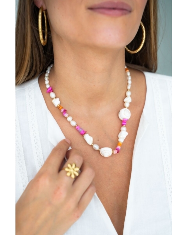 Collar Perlas y Conchas