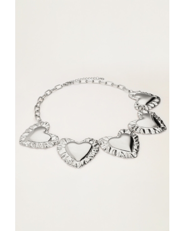 Collier Maxi Hearts Silver