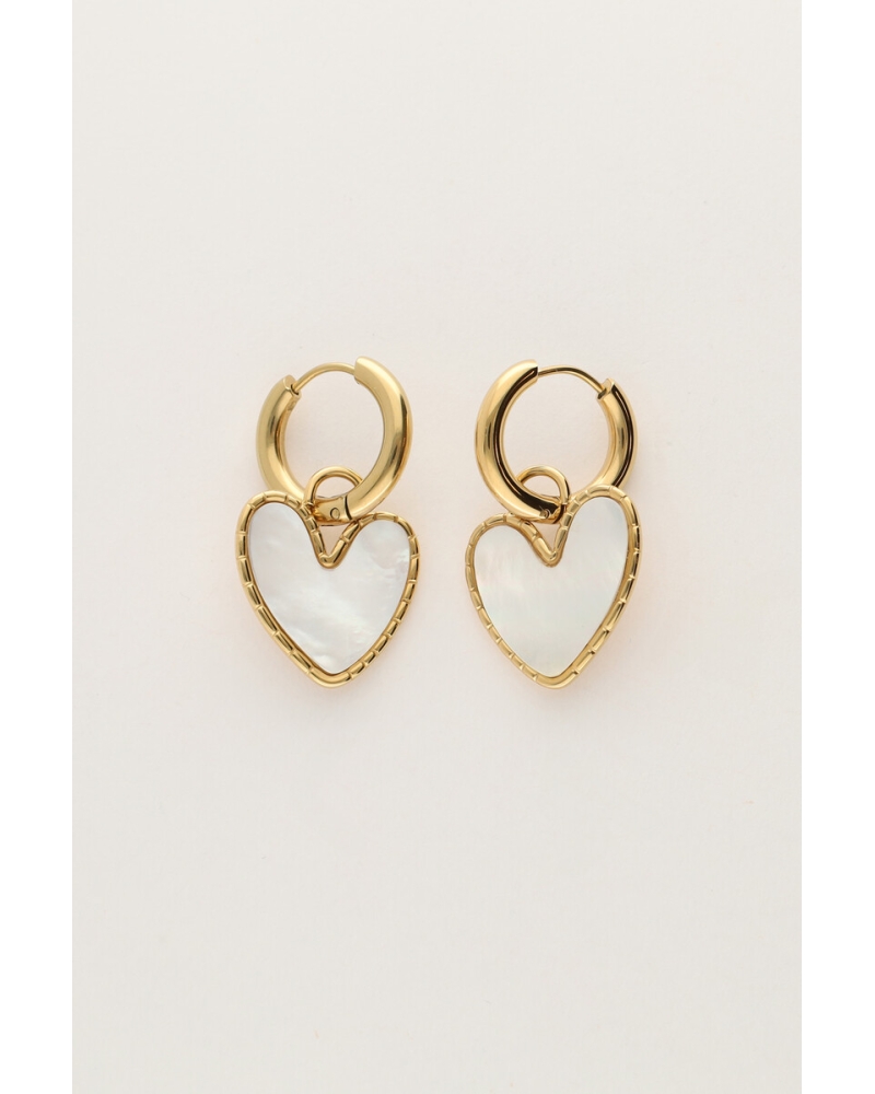 Pendientes Corazón Nácar 2