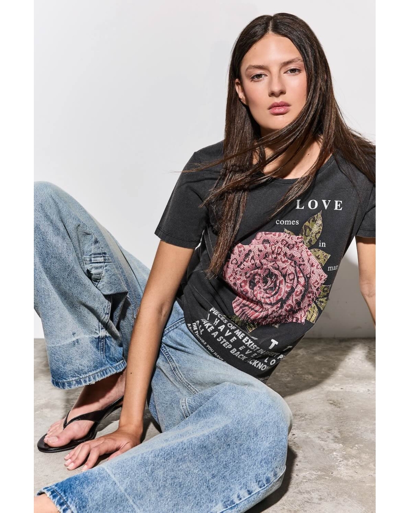 Camiseta Antracita Rose 2