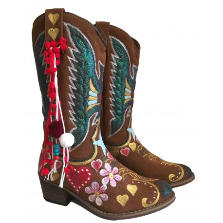 Bota Campera Mariposa Multicolor