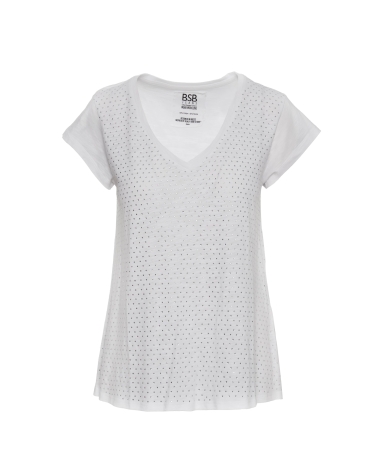 T-shirt blanc Strass