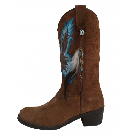 Bota Campera Águila Tostada - Turquesa 2