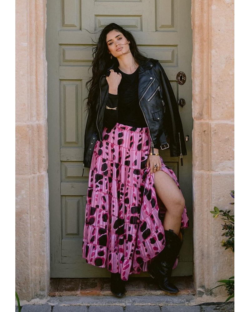 Falda Larga Lili Pink 2