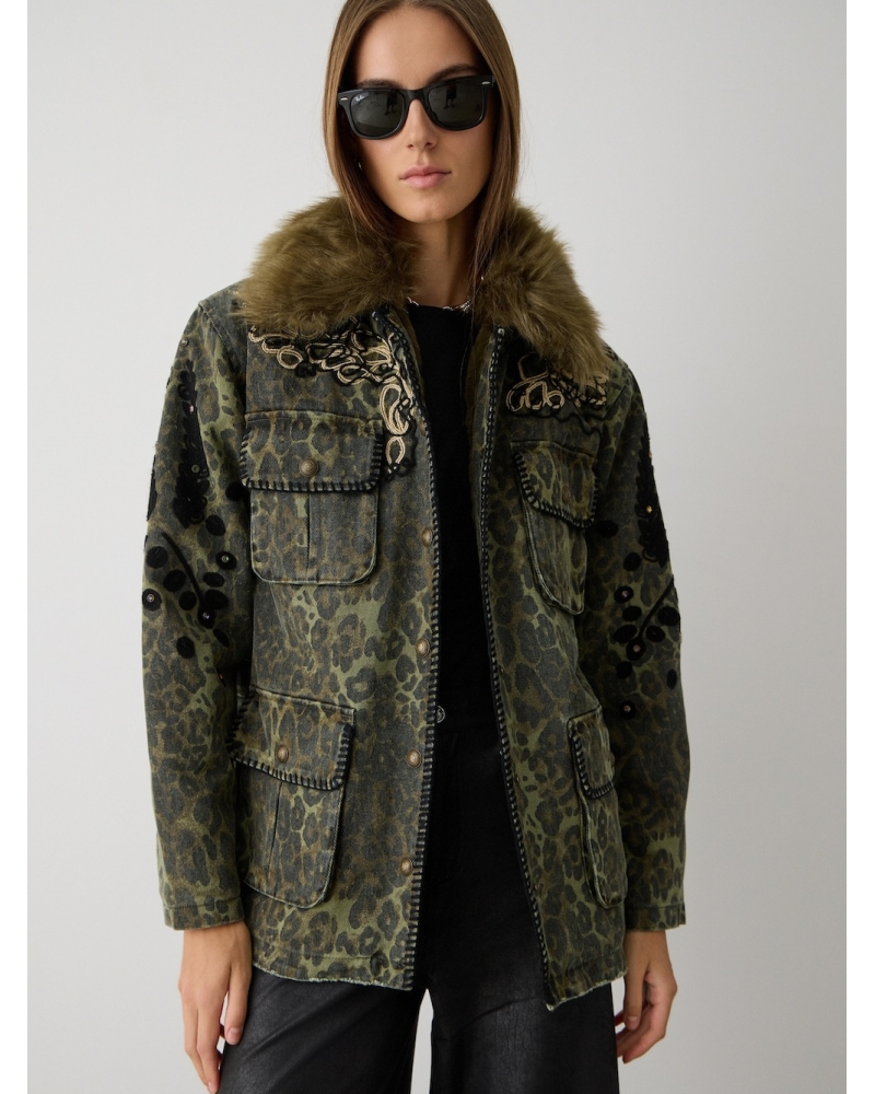 Parka Leopardo Bordada 2