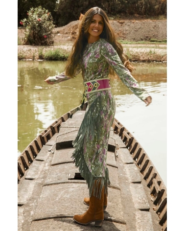 Vestido Flecos Zinnia