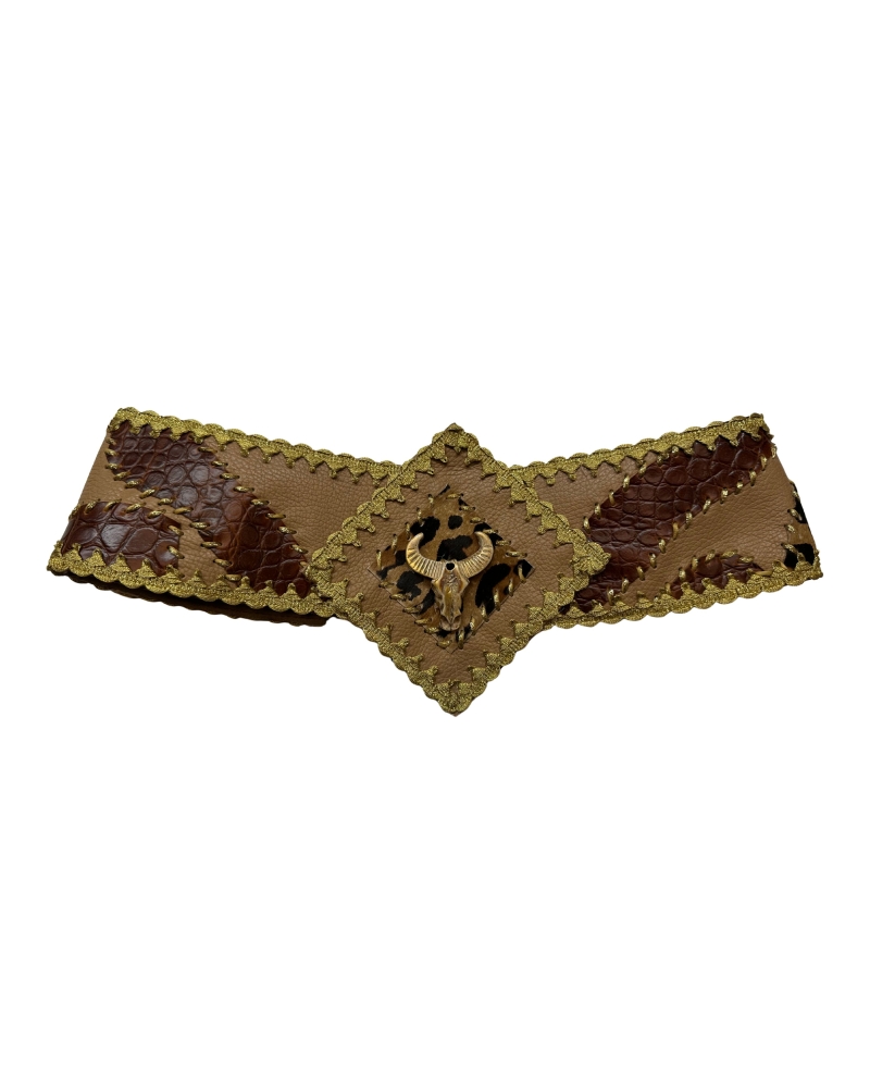 Cinturón Piel Patchwork