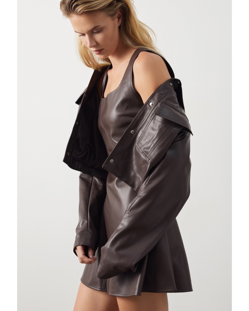 Vestido Simil Chocolate 2