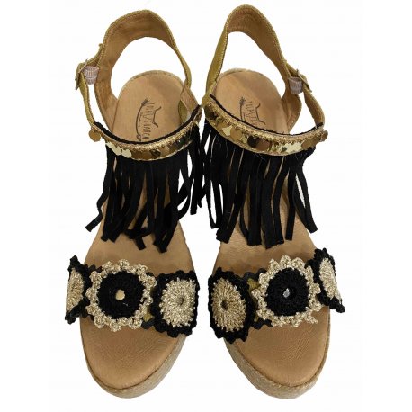 Sandalia Triple Evita Black 2
