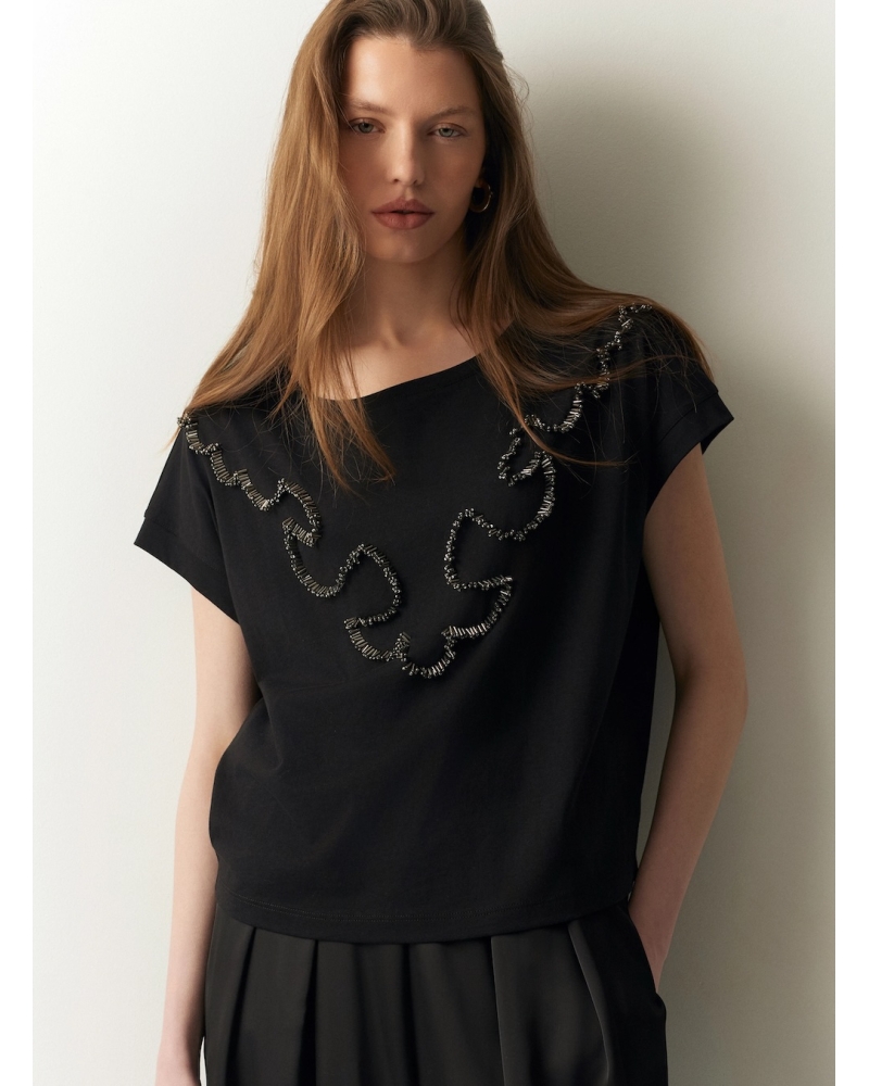 T-shirt Appliques baroques