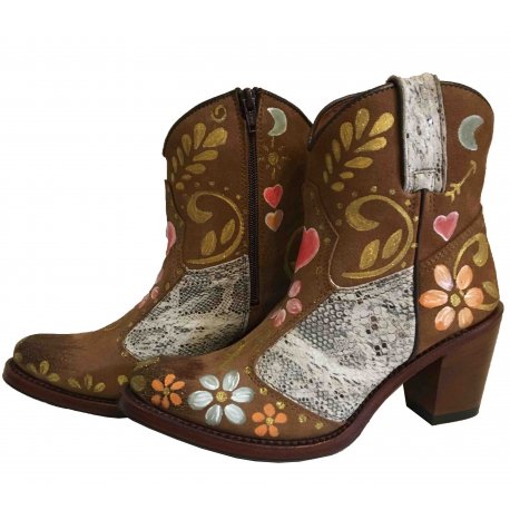 Bota serraje tacón baja pitón multicolor 2