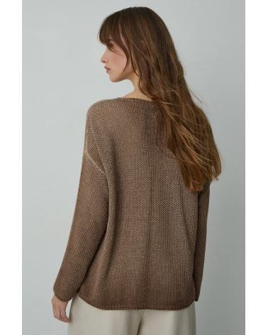 Jersey Lurex Tobacco
