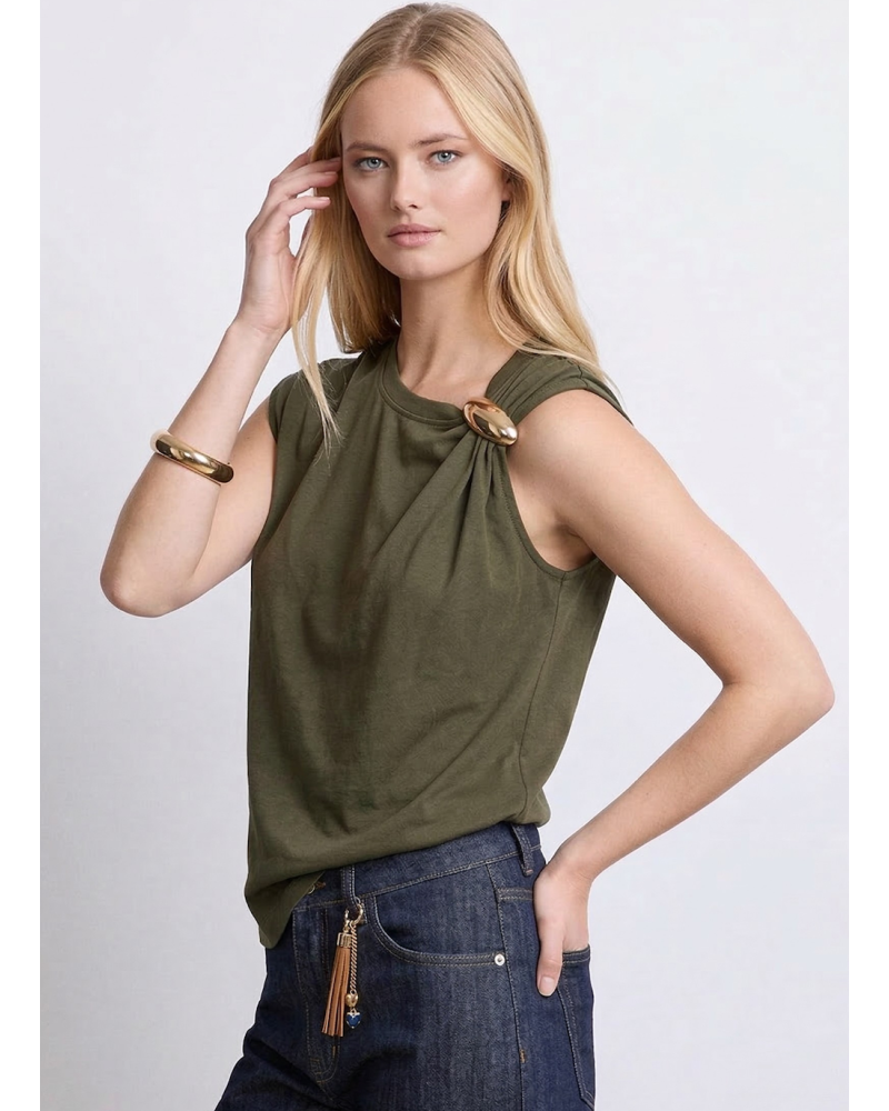 Camiseta Verde Aplique