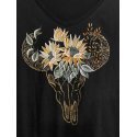 Camiseta Pintada Búfalo Margaritas