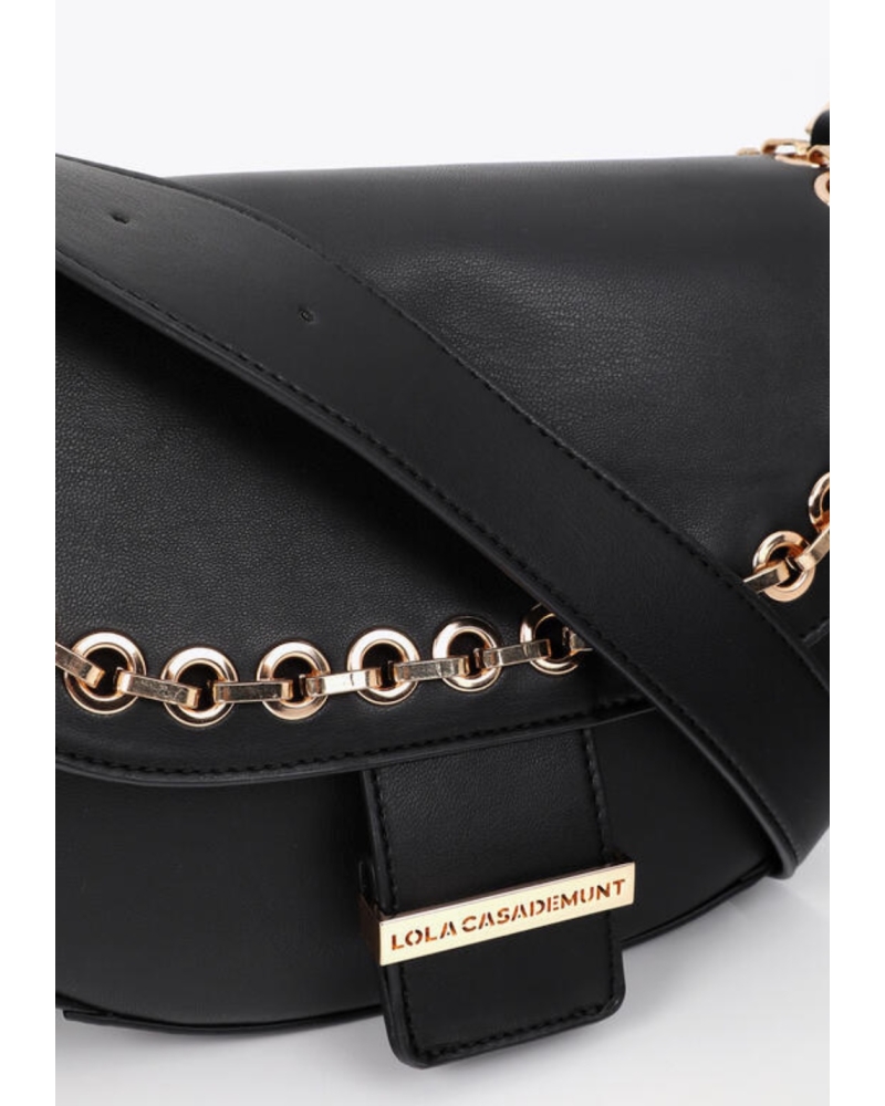 Bolso Bandolera Ojales Negro Lola Casademunt
