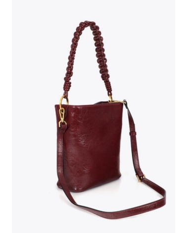 Bolso Hombro Burdeos Asa Trenzada Lola Casademunt