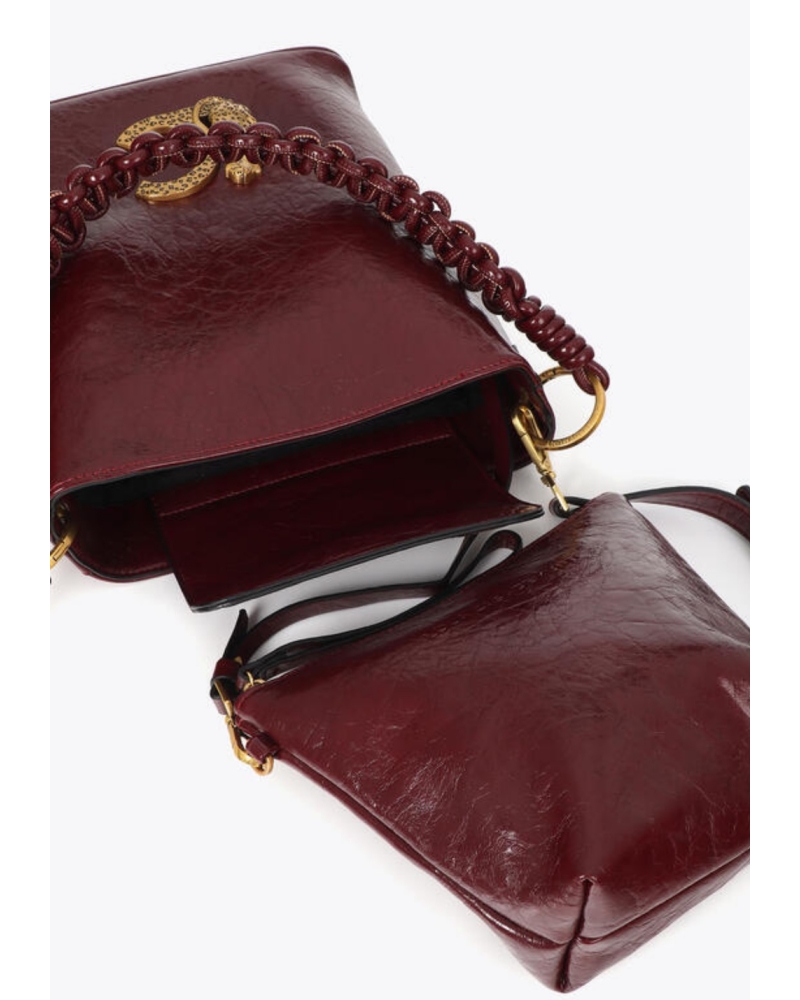 Bolso Hombro Burdeos Asa Trenzada Lola Casademunt