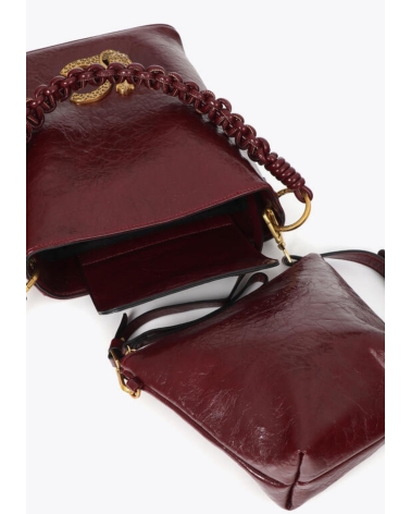 Bolso Hombro Burdeos Asa Trenzada Lola Casademunt