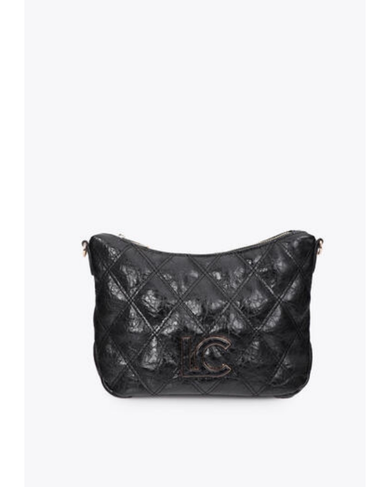 Bandolera Acolchada Negro Logo Lola Casademunt