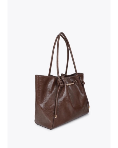 Shopper Chocolate con Dorado Lola Casademunt