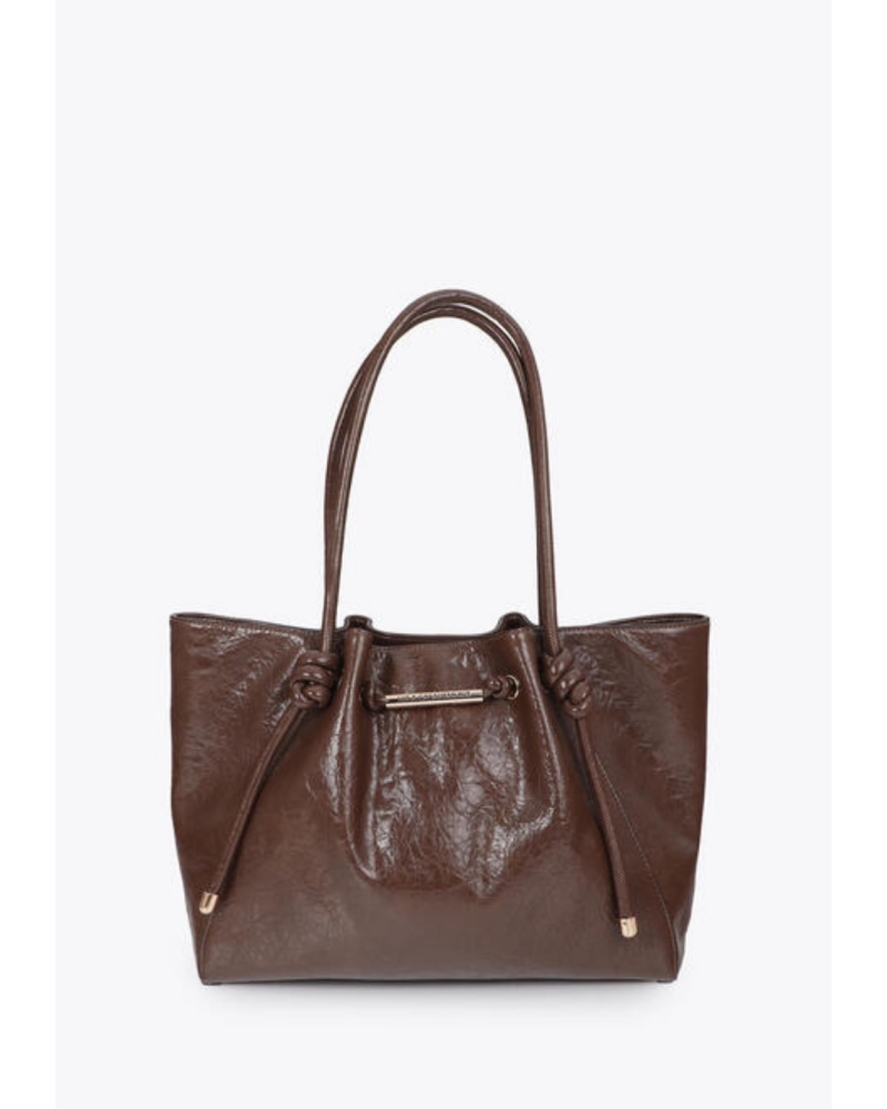 Shopper Chocolate con Dorado Lola Casademunt