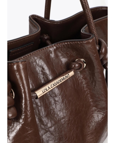 Shopper Chocolate con Dorado Lola Casademunt