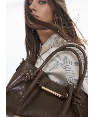 Bandolera Chocolate con Dorado Lola Casademunt