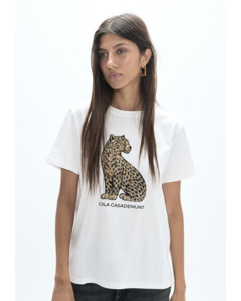 Camiseta Leopardo Lentejuelas Lola Casademunt