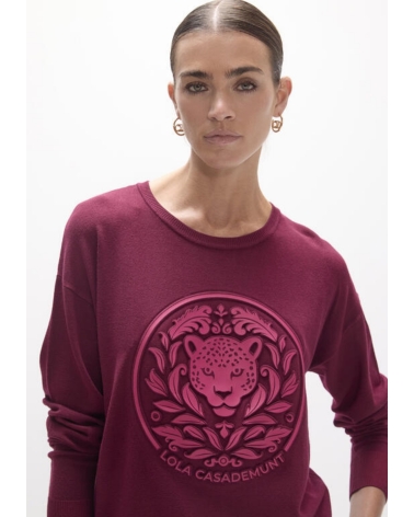 Jersey Burdeos Animal Lola Casademunt
