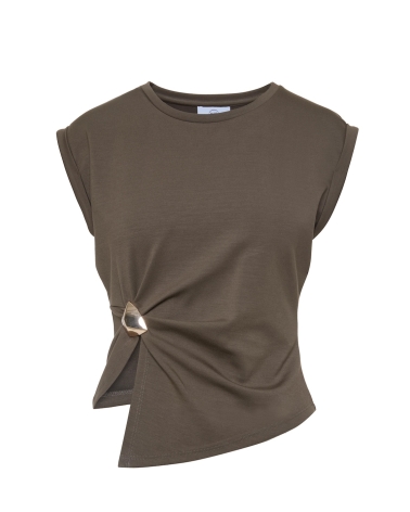 Camiseta Aplique Taupe BSB